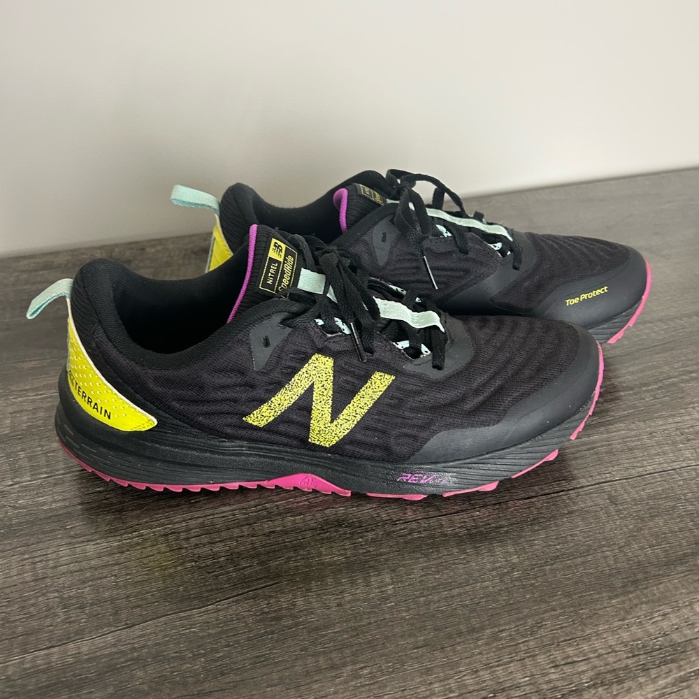 New Balance Black and Yellow Nitrel SpeedRide All Terrain Women’s Sneakers